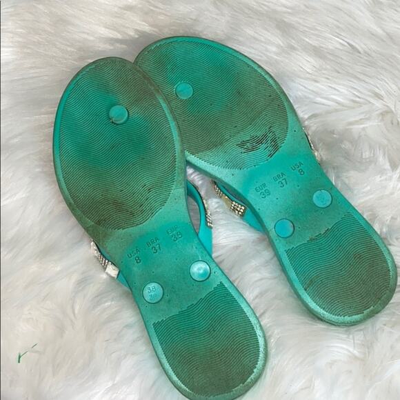 Natural Reflections Mint Jewel Rhinestone Sandals - Picture 5 of 5